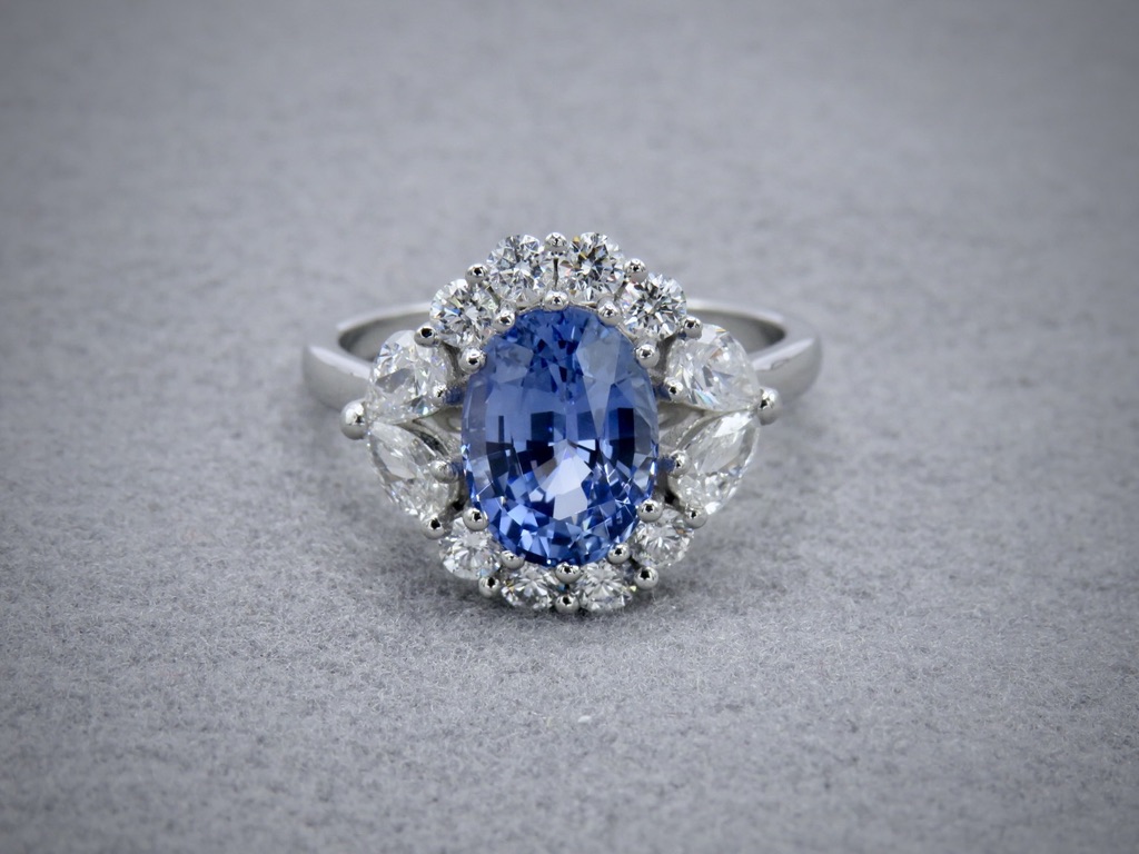 Sapphire and diamond ring