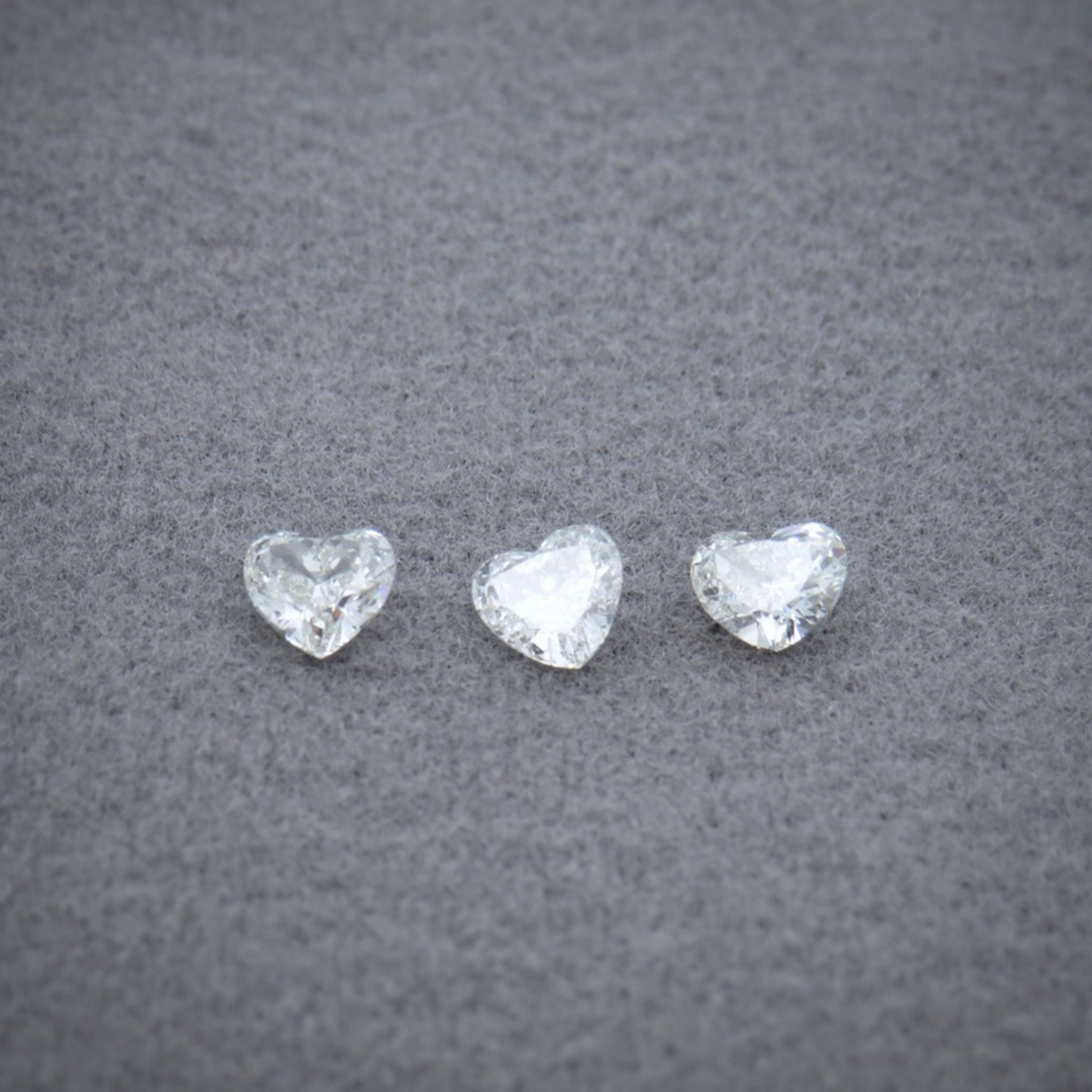 three diamond hearts