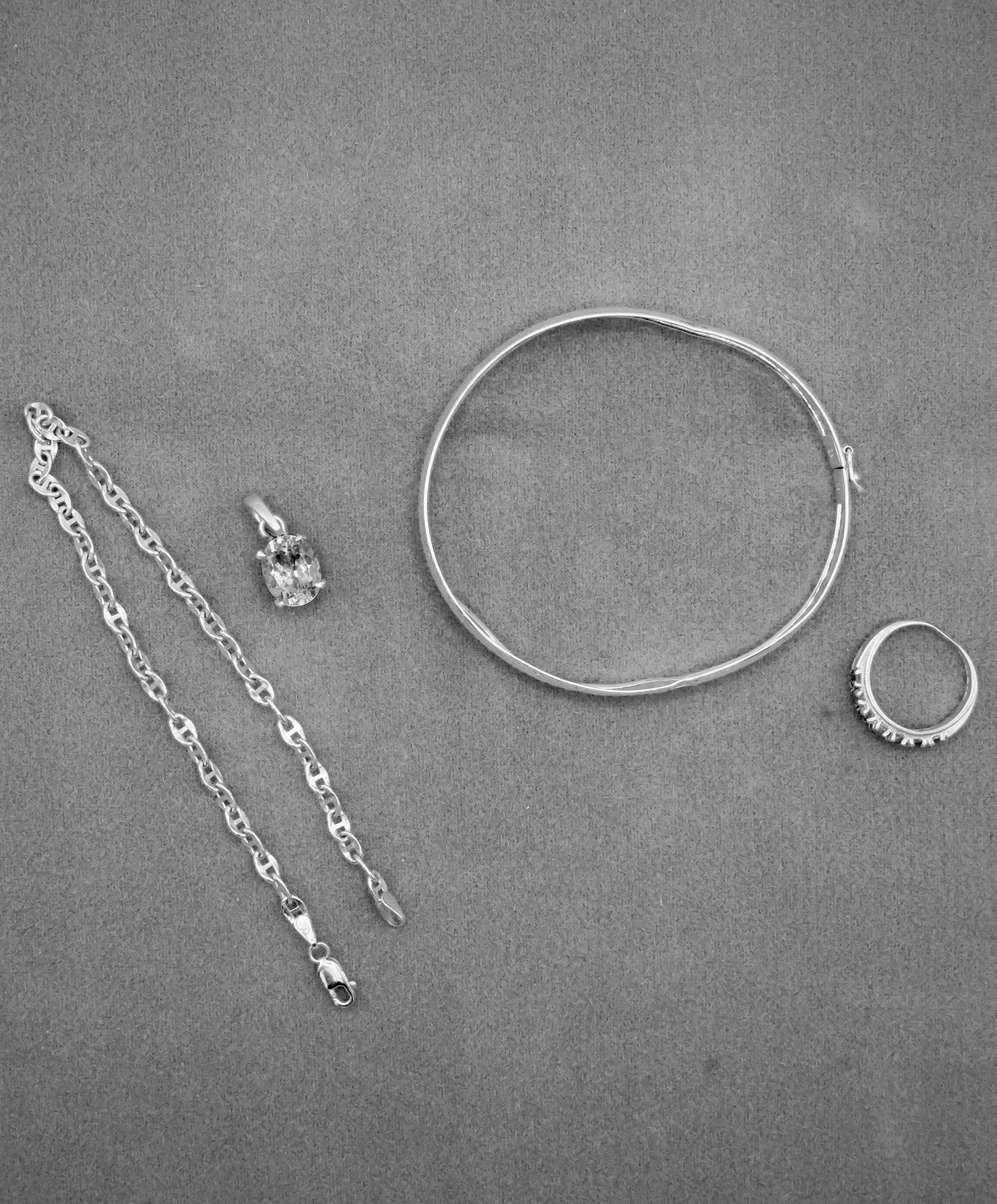 Jewellery laid out